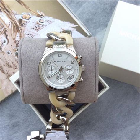 michael kors mk4263|Michael Kors Runway Twist Silver Dial Stainless Steel Beige .